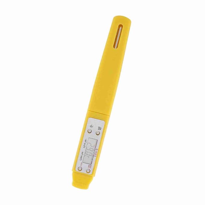 1 Stuk Direct Lezende Digitale Voedselthermometer Keuken Koken BBQ Vleespen(Geel) geel