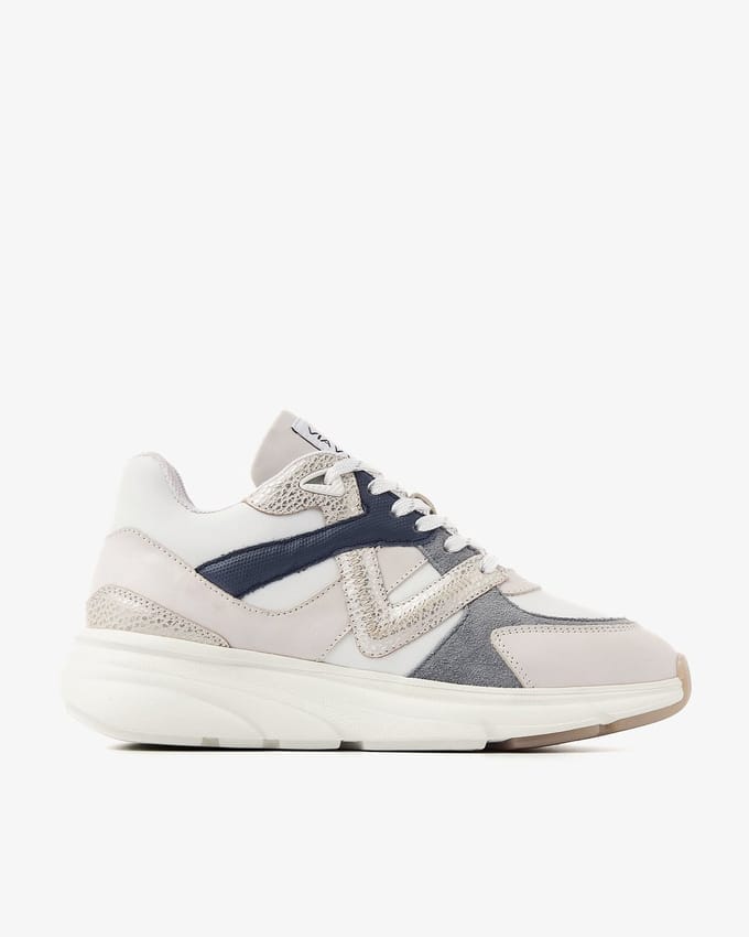 VIA VAI Vic Kyro Sneakers Dames - Leer,Su�de - Blauw