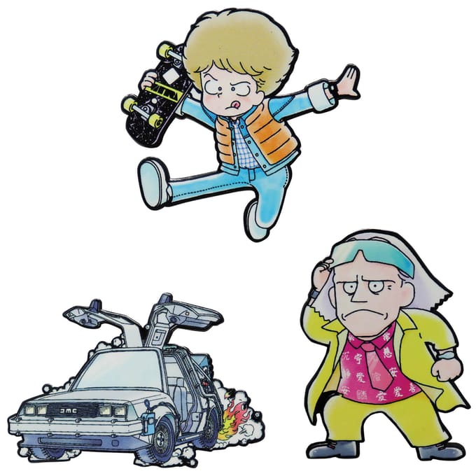 Fanattik Back to the Future Limited Japanese Edition Pin Badge Set