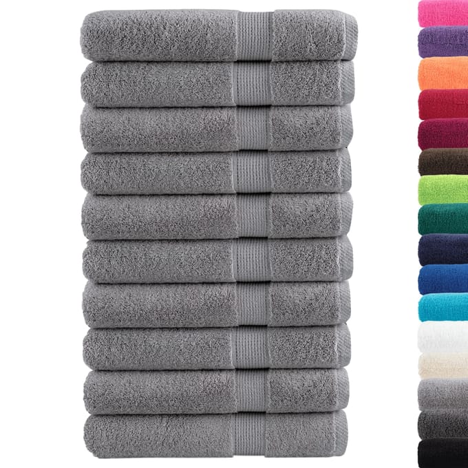 vidaXL - Saunadoeken - SOLUND - 10 - st - 600 - g/m² - 80x200 - cm - grijs