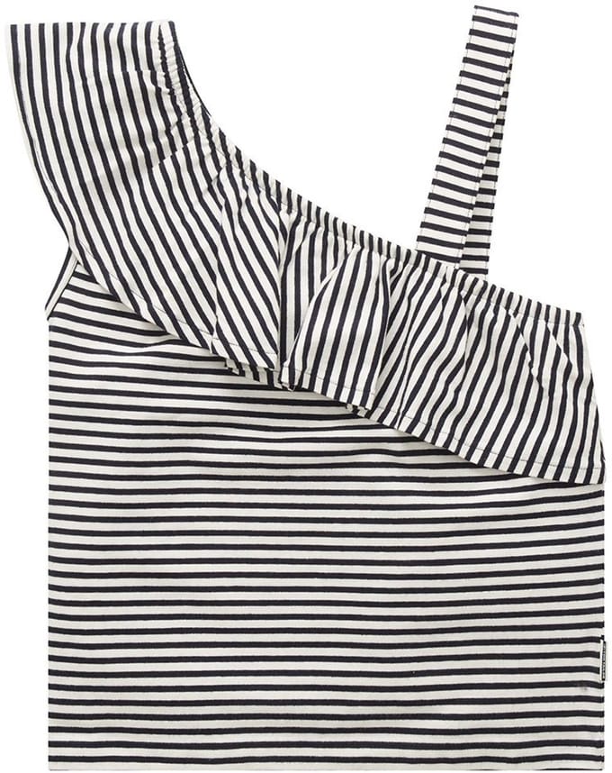 Tom Tailor 1031381 Feminine Top Mouwloos T-shirt Wit 128 cm Meisje