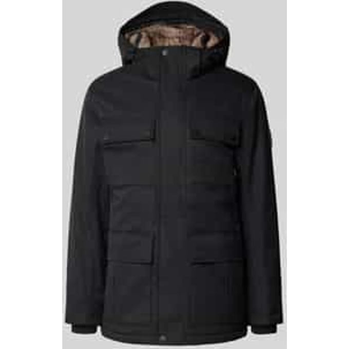 Regular fit parka met voering van capuchon van imitatiebont