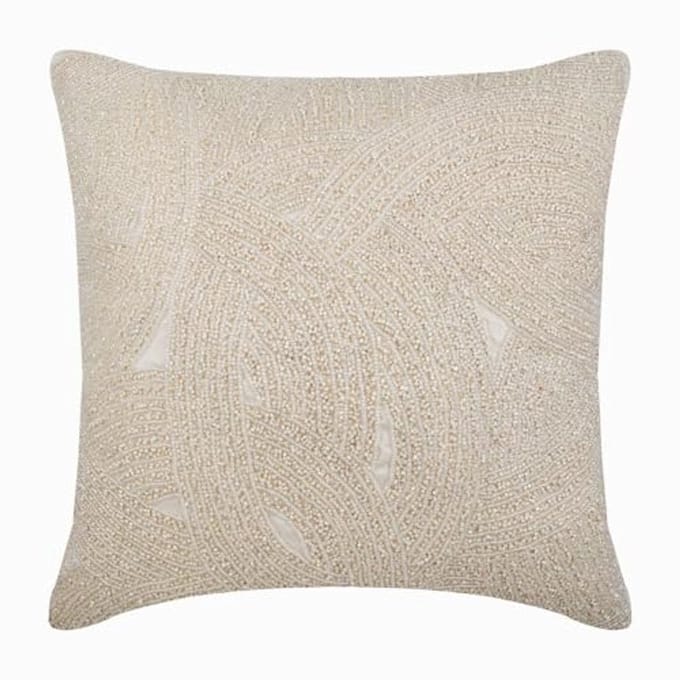 Decoratieve Kussens 45 x 45cm van Kunstzijden in Moderne Abstracte Stijl - Ivory