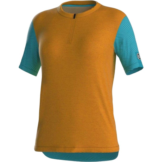 Bicycle Line Fietsshirt met kleurblokken voor dames (Mosterd)