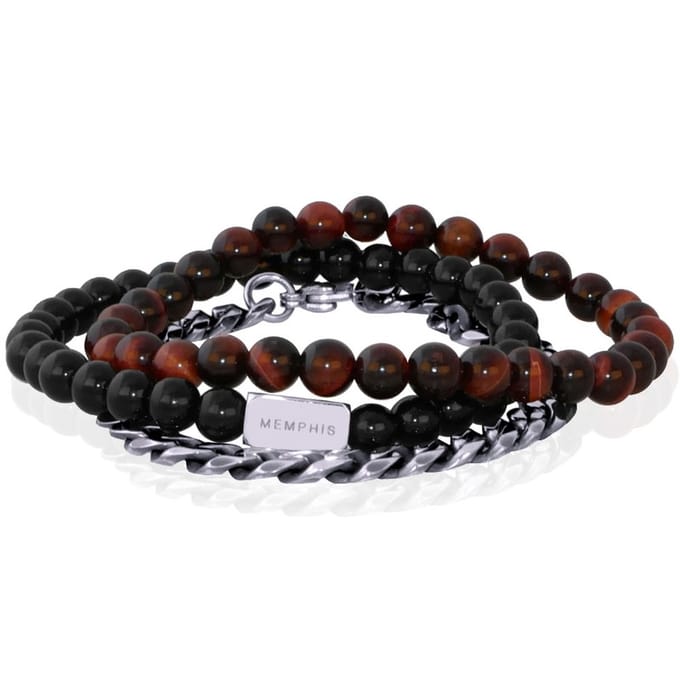 Memphis TRIO Herenarmbanden set The Warrior-19cm