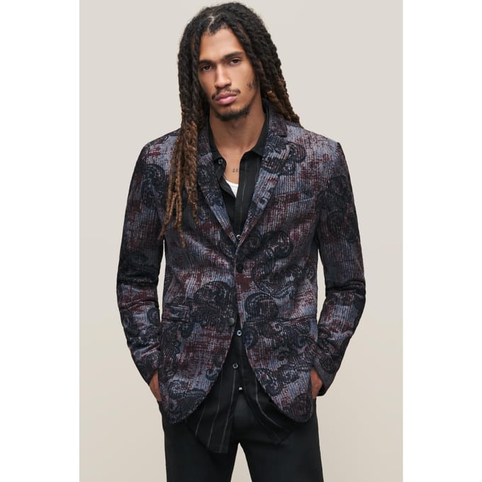 John Varvatos Slim Fit Notch Lapel Cuta Dark Plum Größe: 46 | Blazer Outlet | Herren | Magenta