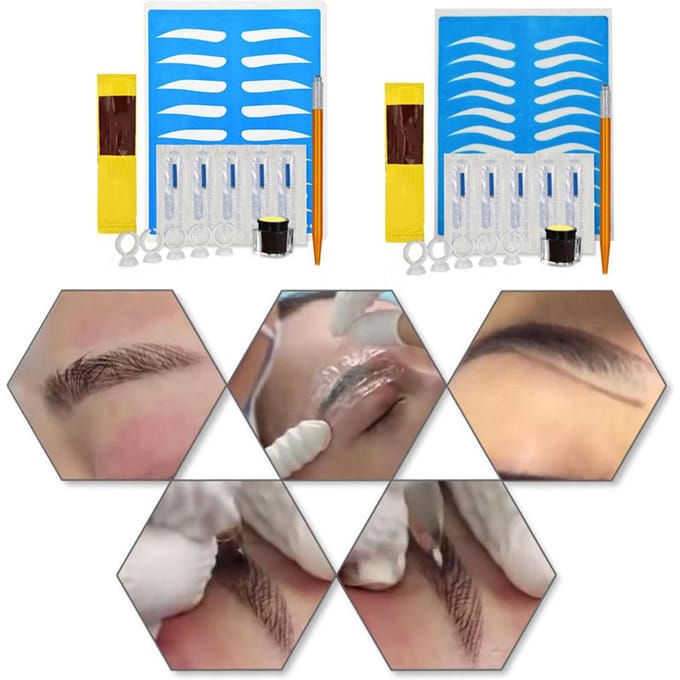Professionele Permanente Microblading Tattoo Training Kit Wenkbrauw Tattoo Oefenkit blue