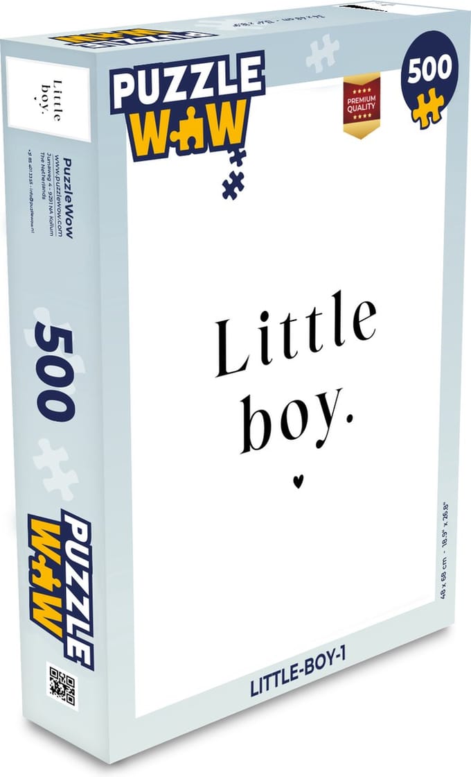 Puzzel Kinderen - Spreuken - Little boy - Quotes - Jongens - Legpuzzel - Puzzel 500 stukjes