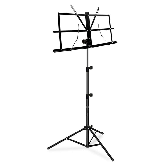 Pupitre de musique pliable noir peu encombrant hauteur réglable stable pour performance black