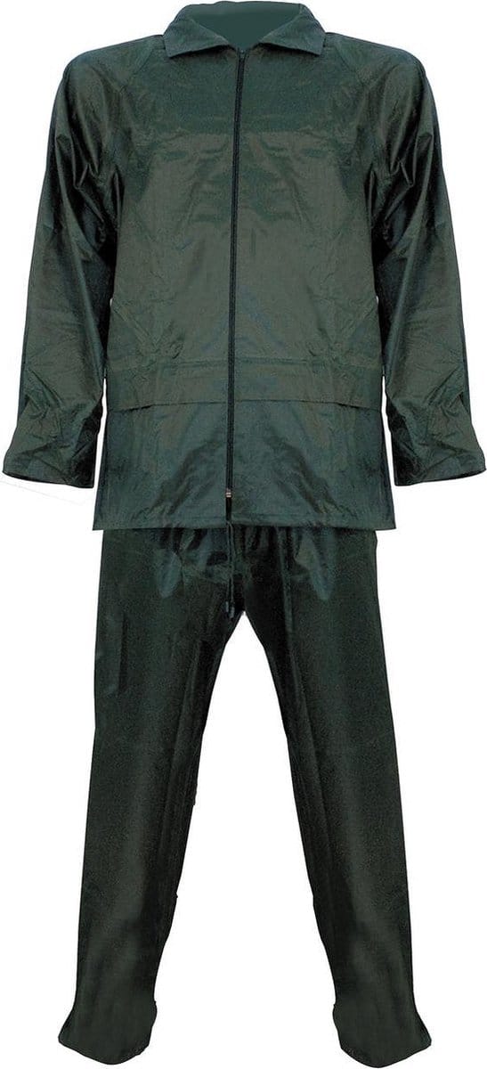 Regenpak - Dames & Heren - Maat XL - Wind / Waterdicht & Ademend - Met capuchon - Groen