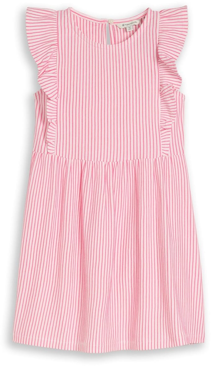 Tom Tailor - Minijurk met streepmotief - Maat 92/98 - vertical pink white stripe