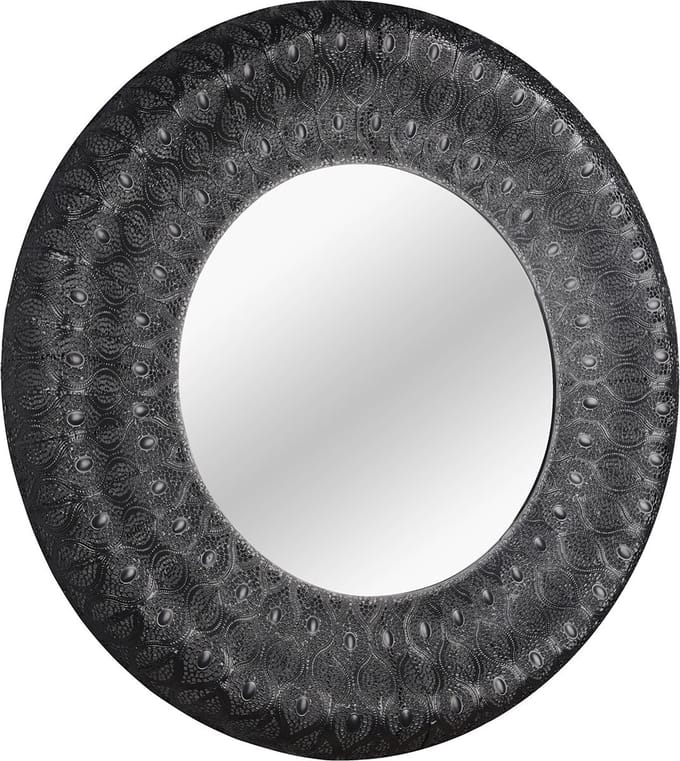 M&M - Spiegel - Ø˜80cm - Wandspiegel in Frame - Zwart