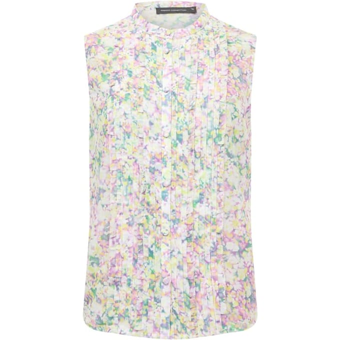 French Connection Donna Ruffle Sleeveless Top Sz18 Strawb Shake Ml Taglia: 6 | Magliette intime Outlet | Donna
