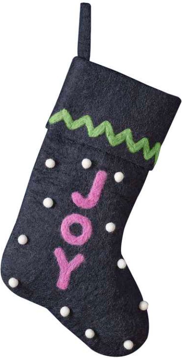 Ginger Ray - Vilten kerstsok Joy 42 cm x 20 cm