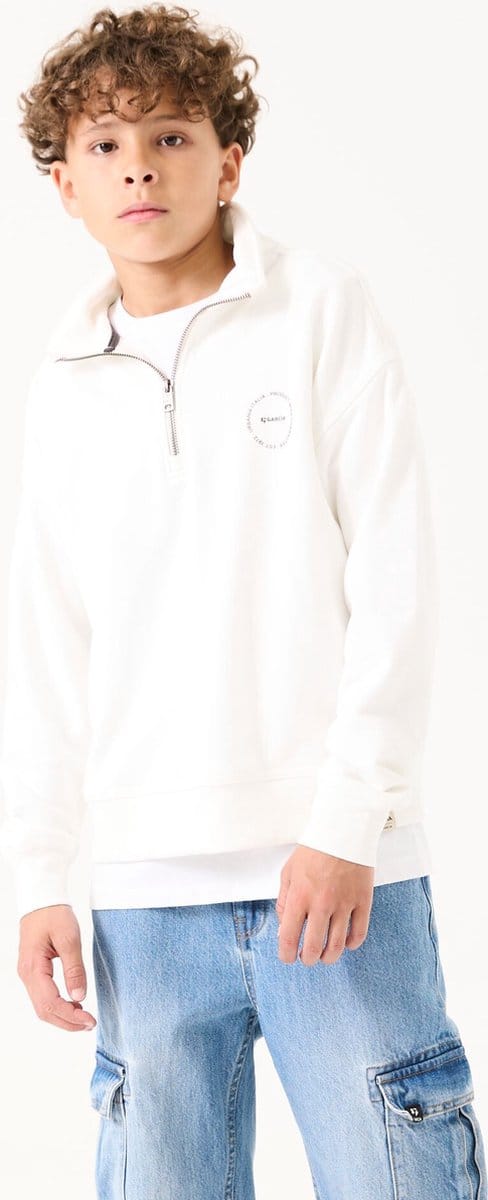 GARCIA Jongens Print Sweater Wit Lange mouw