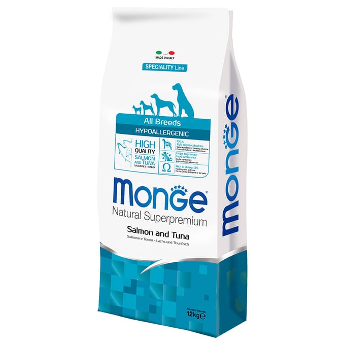 Monge Superpremium All Breeds Hypoallergenic Zalm & Tonijn - 12 kg