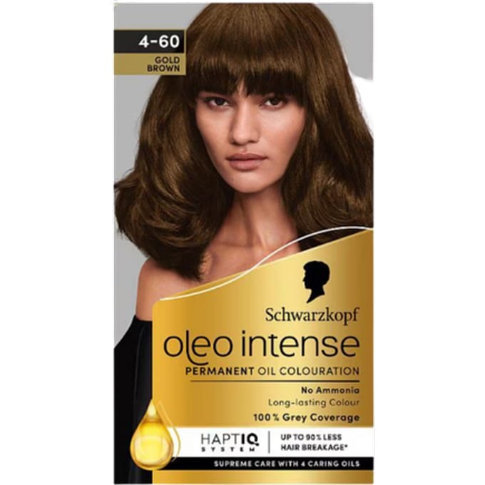 Schwarzkopf Oleo Intense Goudbruin Permanente Haarkleuring 4-60