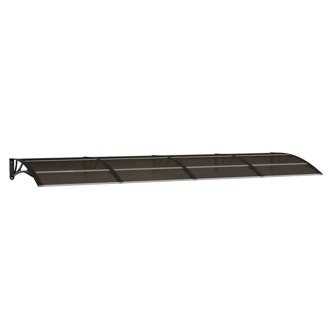 vidaXL - Deurluifel - Zwart - 350x100 - cm - Polycarbonaat