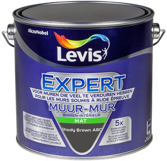 Levis - Expert Muur Binnen Mix - Shady Brown A80 - Mengverf - 2,5 L