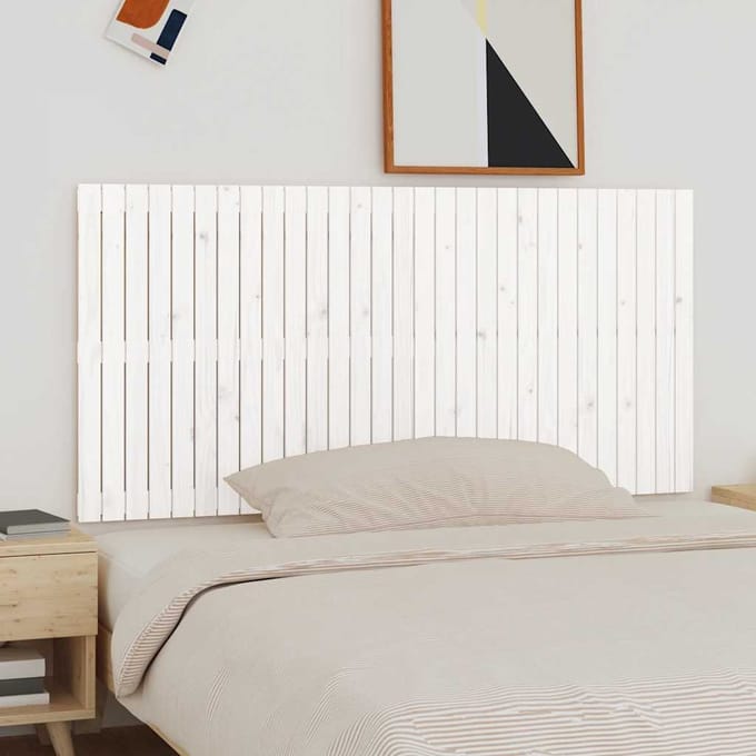 vidaXL - Wandhoofdbord - 185x3x90 - cm - massief - grenenhout - wit