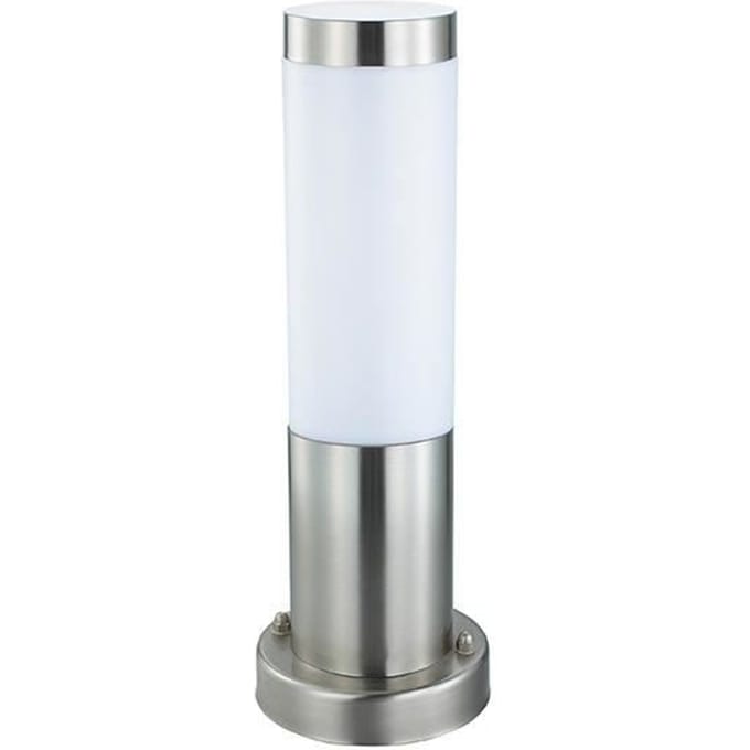 Borne Defne-3 inoxydable 60W (Eq. 12W FLC et 8W LED) Dim. 325x76mm zilver