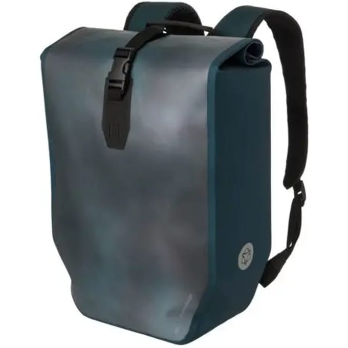 AGU Shelter Clean - Fietstas en Rugzak - 21L - 100% Waterdicht - 14 inch Laptopvak - Click'nGo Bevestiging - 3M Reflectie - Blauw