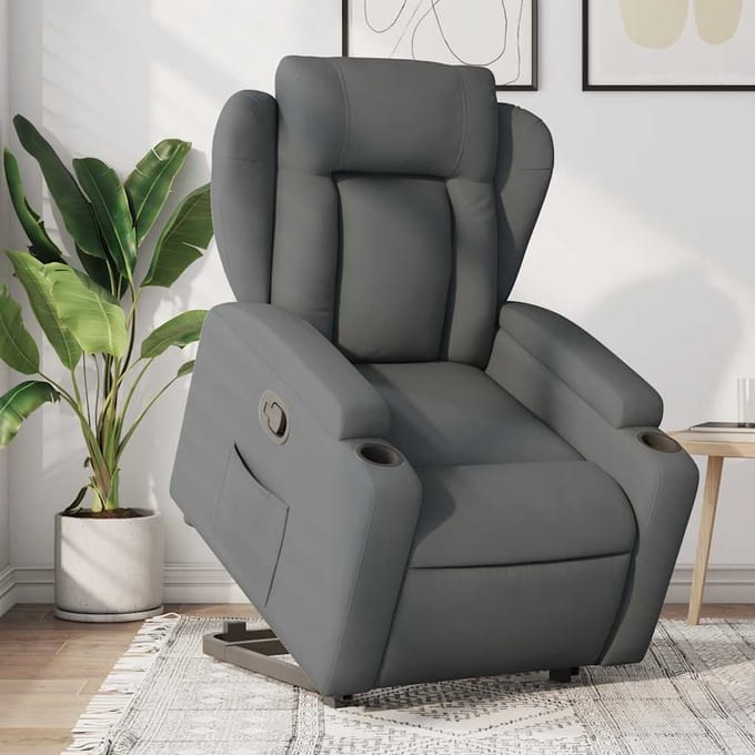 Vidaxl Verstelbare Fauteuil, Donkergrijs, Bekleed met Stof