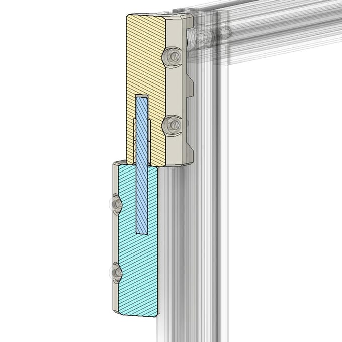 Klikklak Koelkastdeur 3D Printers Onderdeel Accessoire Compatibel met 350mm VORO 2.4 Machine zwart