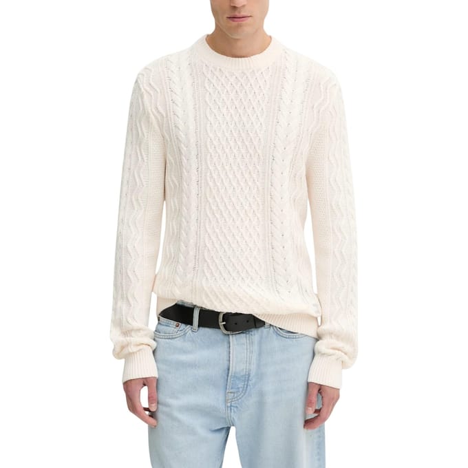 Regular fit gebreide pullover van zuiver katoen