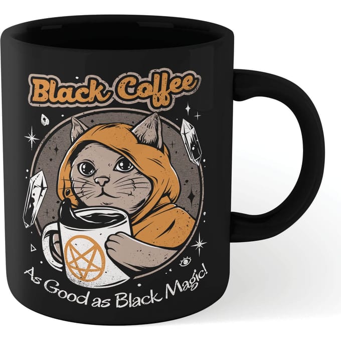 Ilustrata Black Coffee Mug - Black