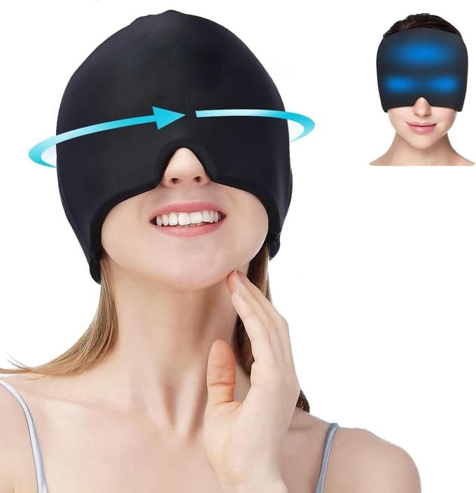 Zwart Warme Migraine Muts met Comfortabele Pasvorm