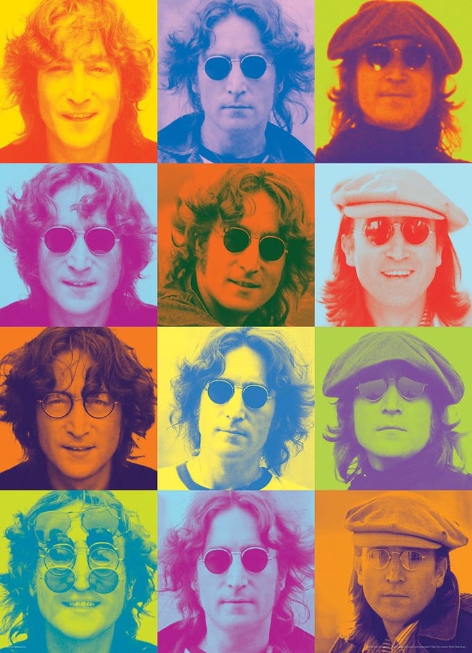 Merkloos Puzzel 1000 Stukjes - John Lennon Portret, 10+ Jaar