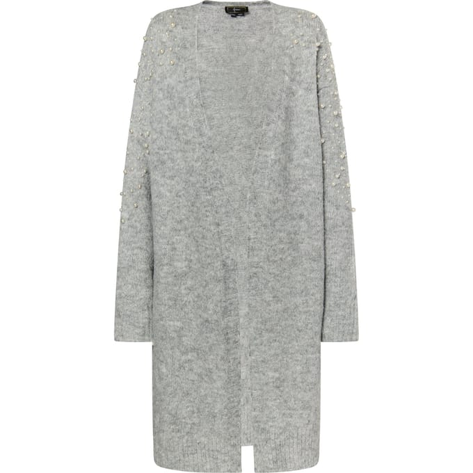 Faina Vest Dames licht grijs melange