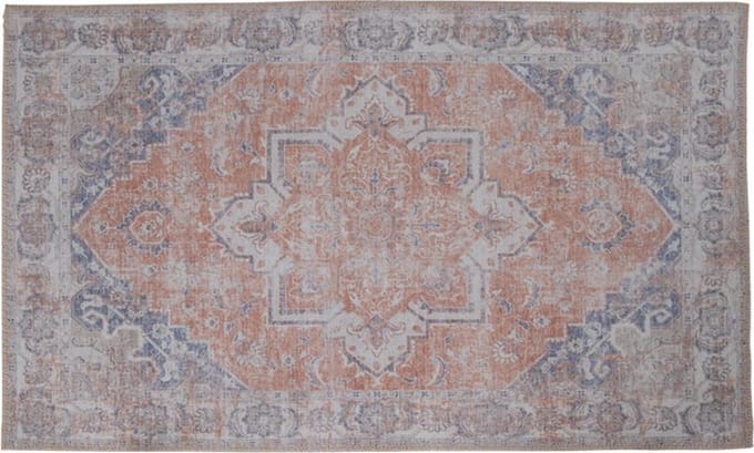 Hawai vloerkleed 200x300 cm oranje en blauw.
