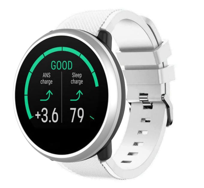 Polar Unite twill siliconen band (wit)