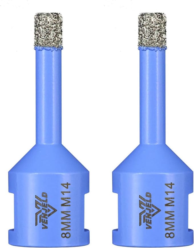 Set van 2 Diamant Boren 8 mm voor Tegels, Graniet en Porselein