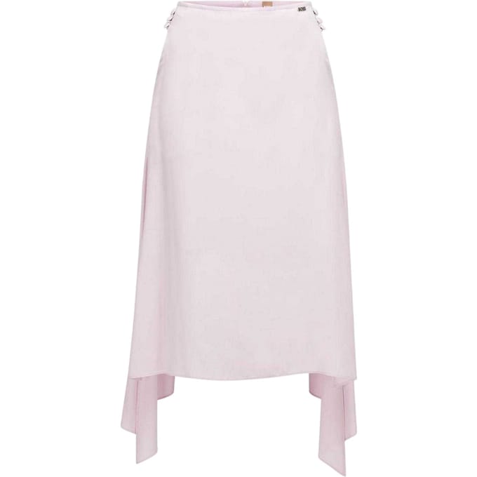 Boss Vicina midi-rok met hoge taille voor dames (Roze)