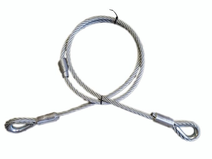 Duurzame Staalkabel met Ogen en Kousen - 18mm x 3m - Kabelspanset