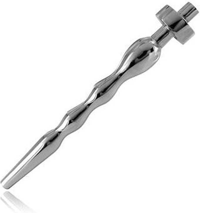 Black Label - The Waved - Golvende Holle Penis Plug - RVS