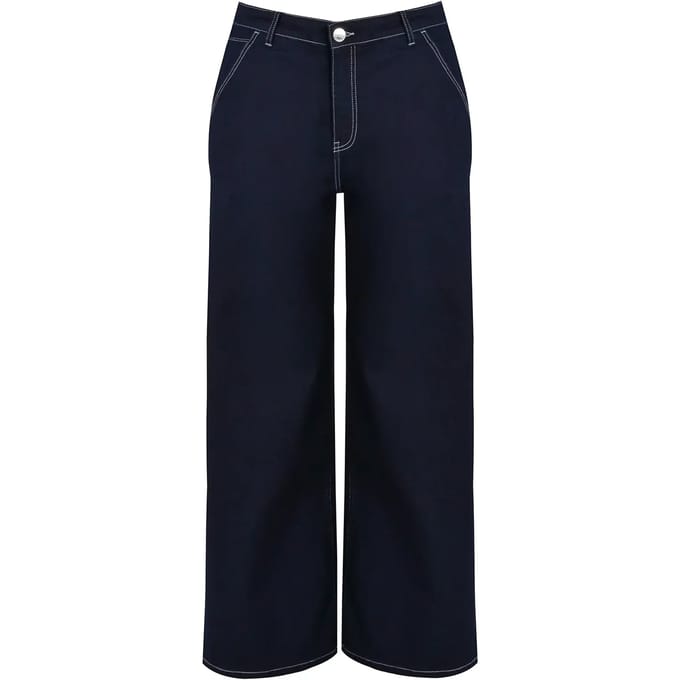 Damesjeans Mat Fashion Wide Leg High-rise