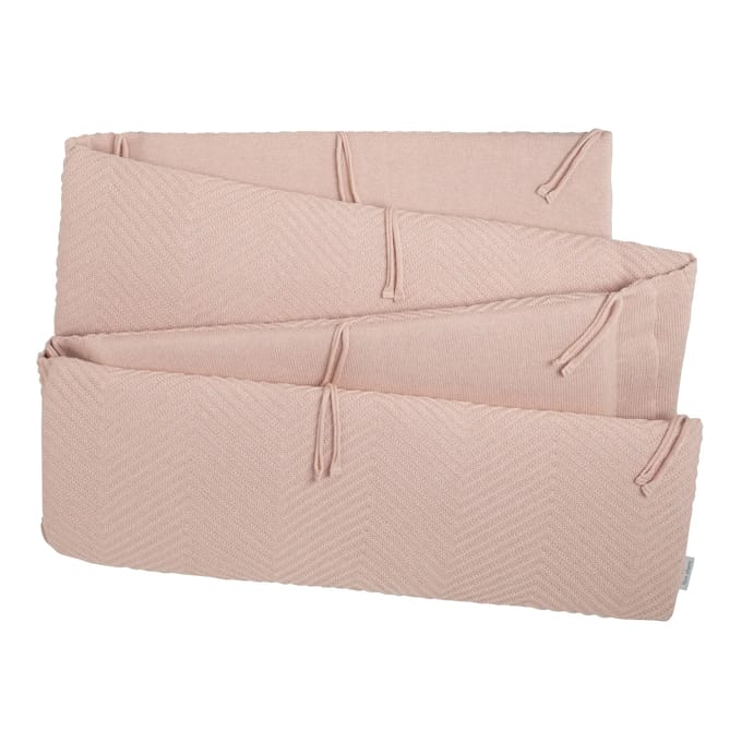 Baby's Only Boxbumper Grace - Boxomrander met visgraatmotief - Parkomranding - Blush - 330x28 cm