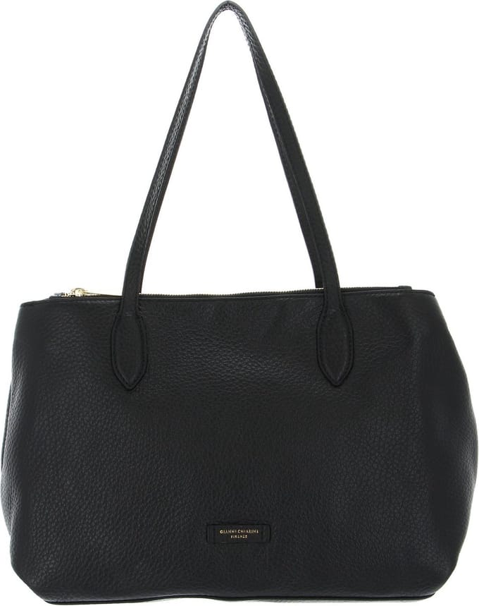 Gianni Chiarini Grote Schoudertas Dames - Leer - Mara - Zwart