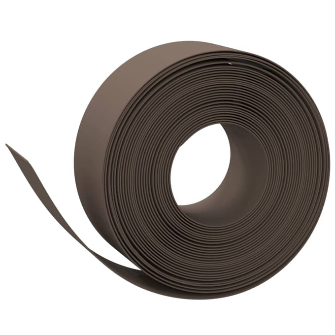 vidaXL - Tuinrand - 10 - m - 20 - cm - polyetheen - bruin
