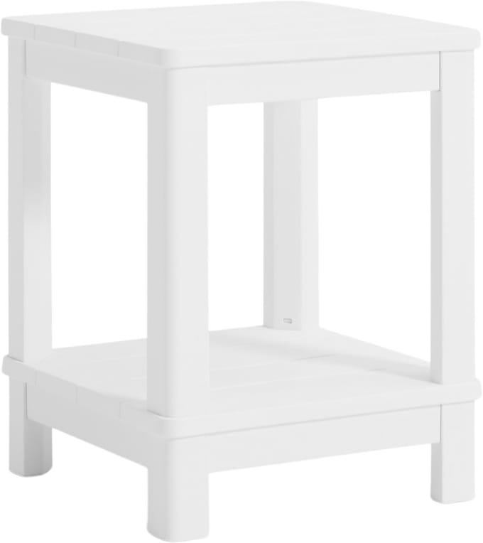 Keter Troy Deluxe Bijzettafel - 40.5x40.5x52cm - Wit