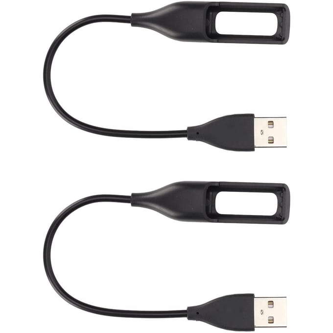 2 stuks USB-oplader oplaadkabel voor Fitbit Flex draadloze activiteit smartwatch polsband black