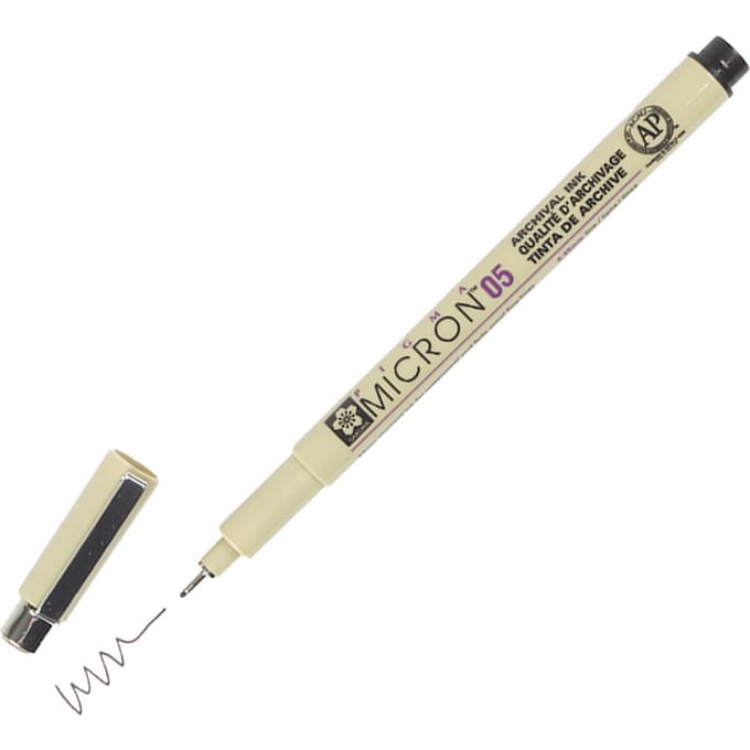Fineliner Sakura Pigma Micron 005 0.2mm zwart