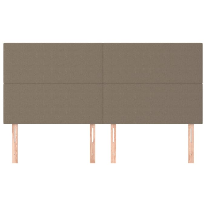 vidaXL - Hoofdbord - taupe - 200x5x118/128 - cm - Stof