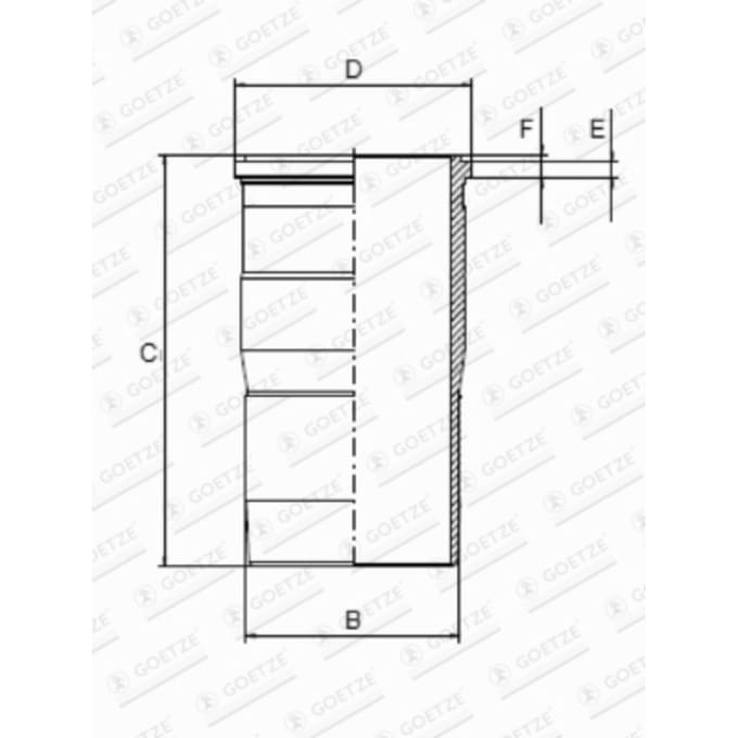 Goetze Engine Voering, cilinderkop GOETZE 15-451190-00