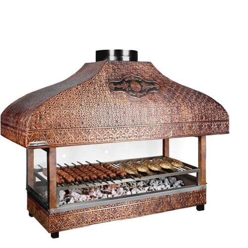 GGM Gastro Holzkohle Kupfergrill - 1500mm - mit Glas