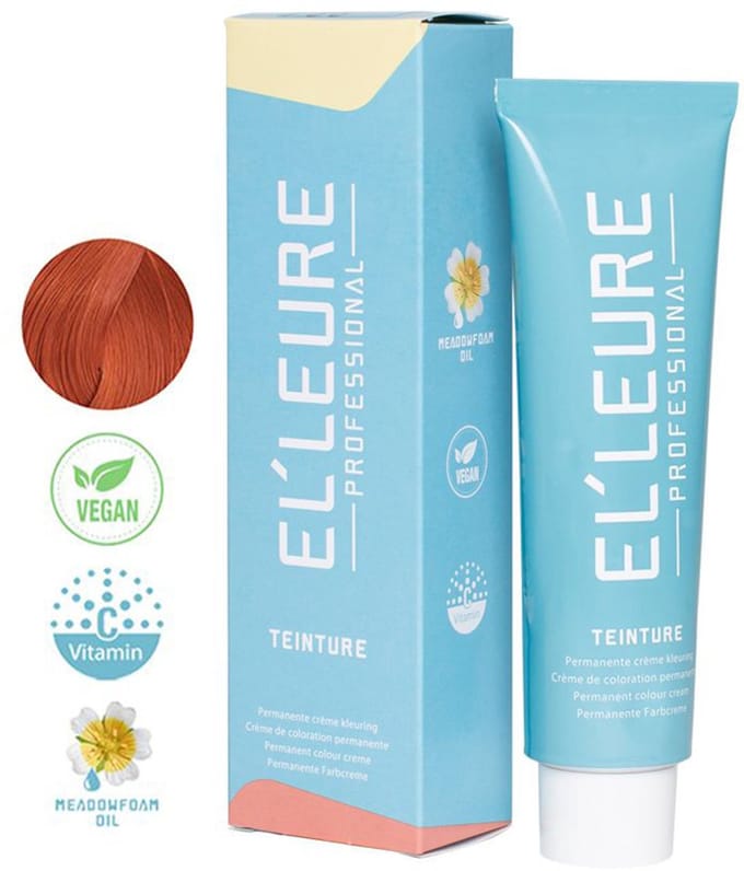 Elleure Haarverf - Teinture 7.444 middenblond extra intensief koper - 100 ml